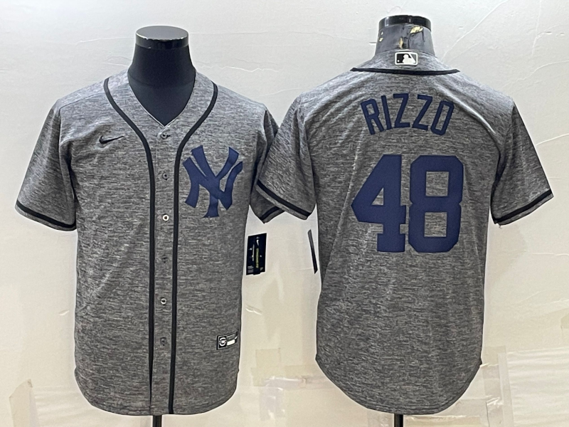 Men’s New York Yankees Anthony Rizzo #48 Gray Jersey