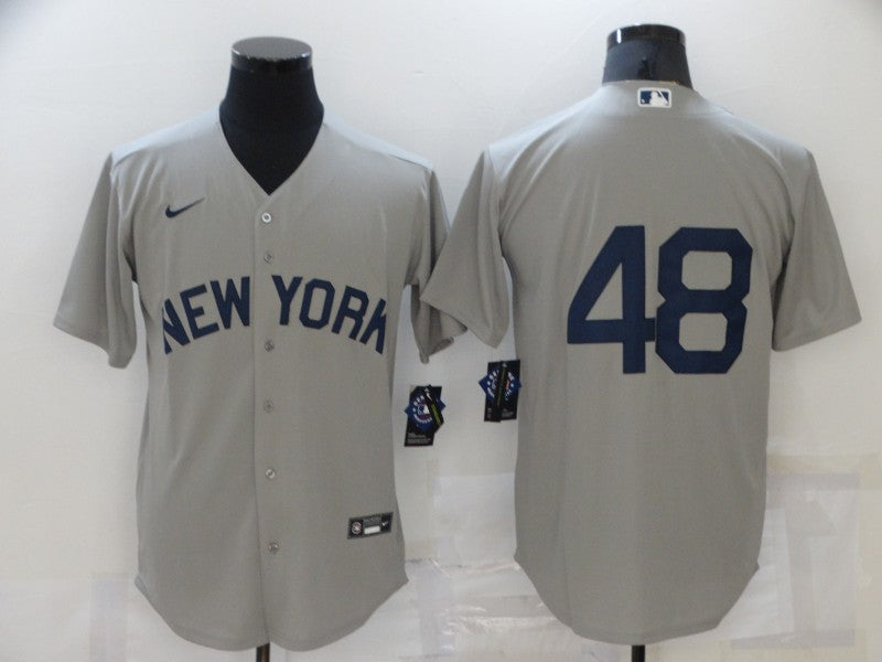 Men’s New York Yankees Anthony Rizzo #48 Gray Name Jersey