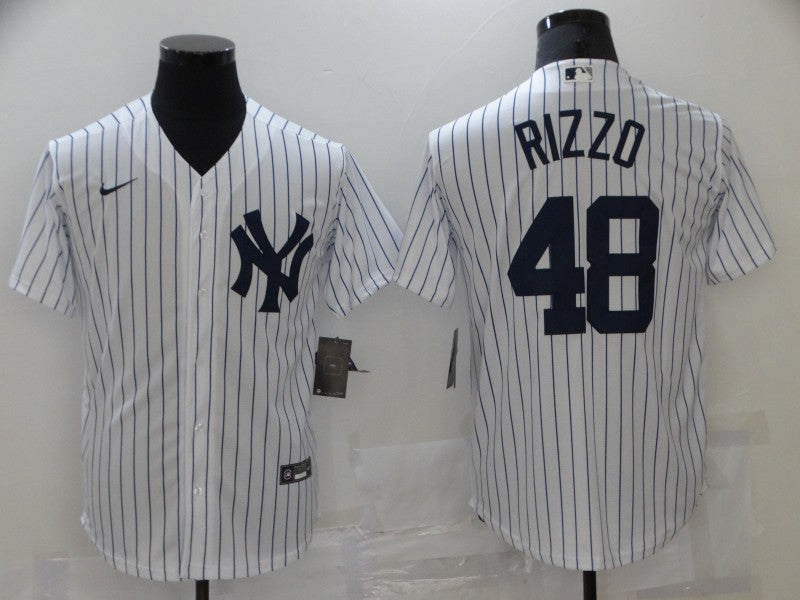 Men’s New York Yankees Anthony Rizzo #48 White Baseball Jersey