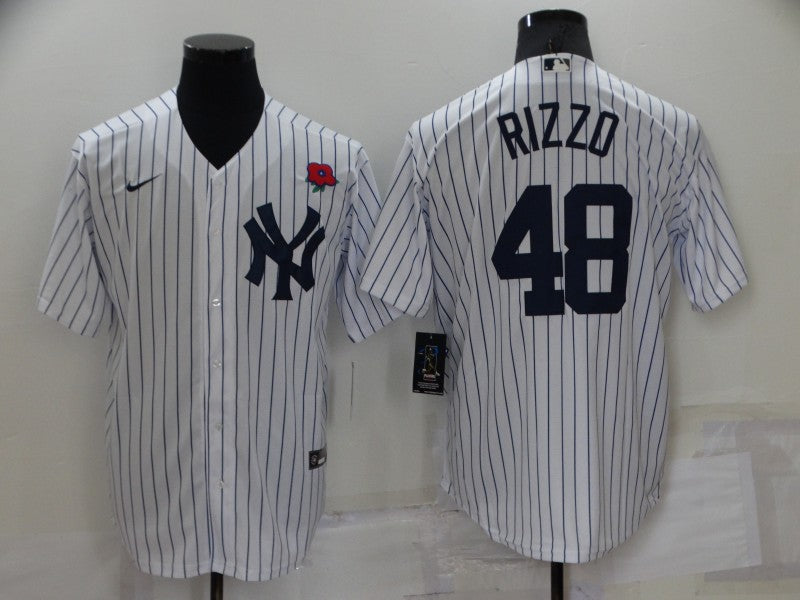 Men’s New York Yankees Anthony Rizzo #48 White Jersey
