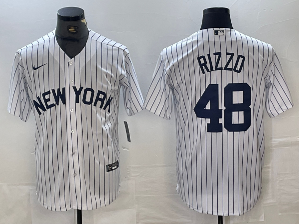Men’s New York Yankees Anthony Rizzo #48 White Limited Jersey