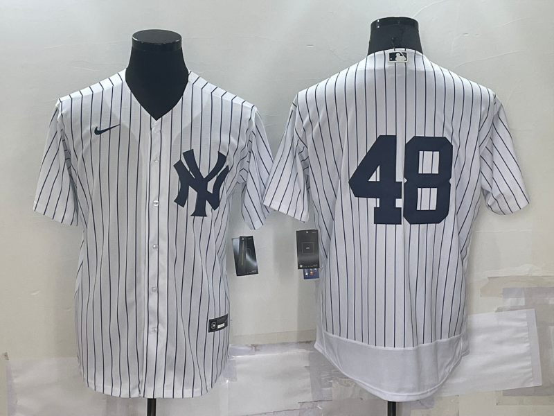 Men’s New York Yankees Anthony Rizzo #48 White Name Jersey