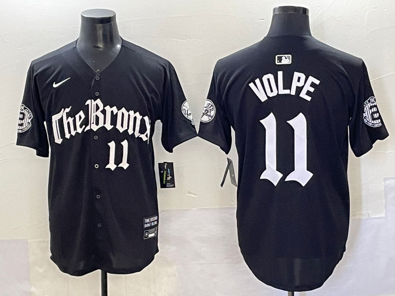 Men’s New York Yankees Anthony Volpe #11 Black Alternate Limited Jersey