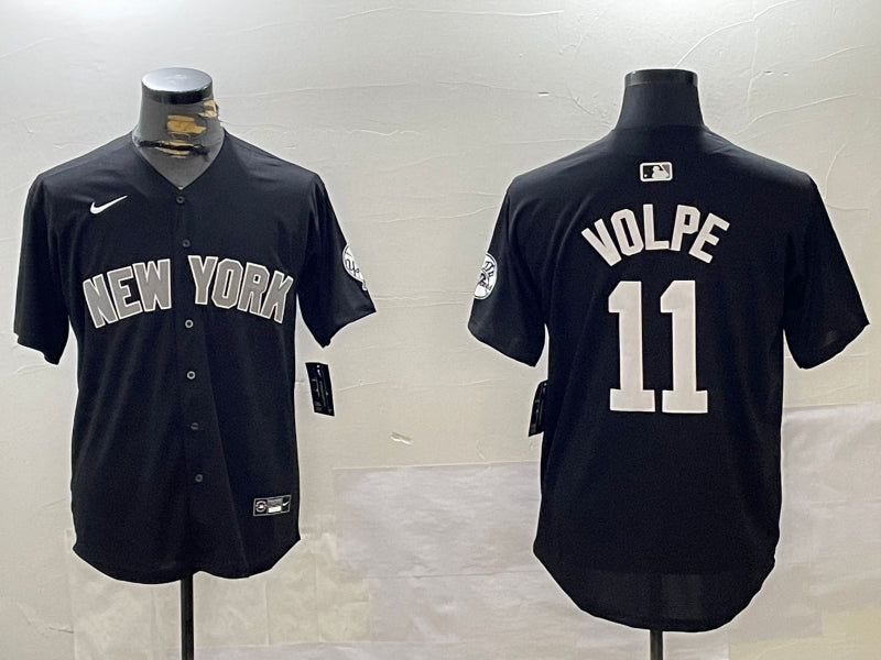Men’s New York Yankees Anthony Volpe #11 Black Jersey