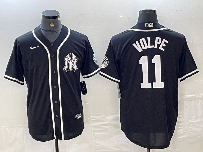 Men’s New York Yankees Anthony Volpe #11 Black Limited Jersey