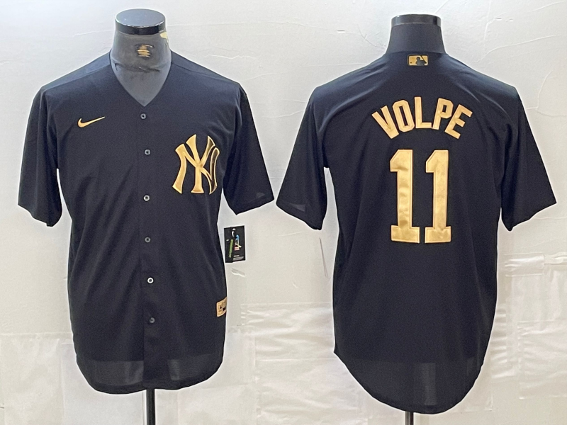 Men’s New York Yankees Anthony Volpe #11 Black Limited Jersey