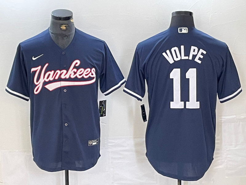 Men’s New York Yankees Anthony Volpe #11 Navy Limited Jersey