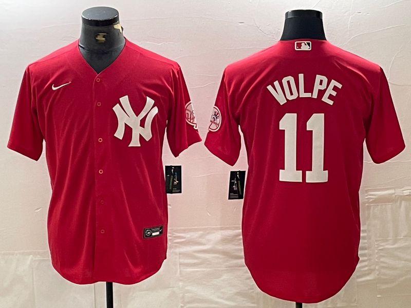 Men’s New York Yankees Anthony Volpe #11 Red Jersey