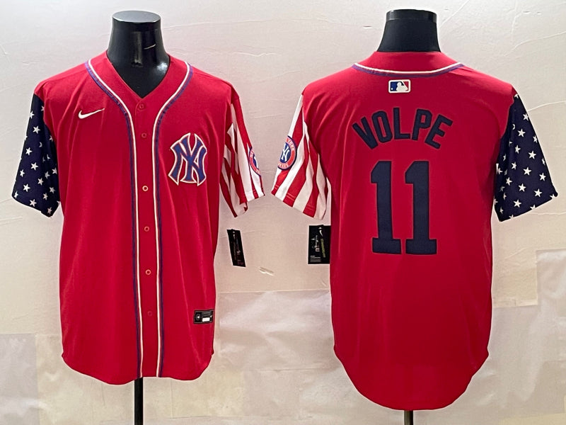 Men’s New York Yankees Anthony Volpe #11 Red Limited Jersey