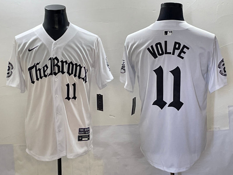 Men’s New York Yankees Anthony Volpe #11 White Alternate Limited Jersey