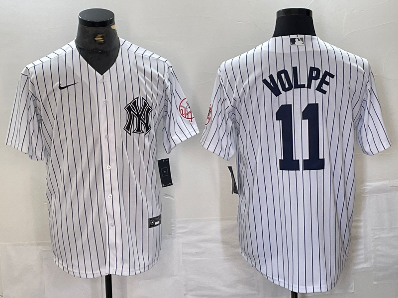 Men’s New York Yankees Anthony Volpe #11 White Limited Jersey
