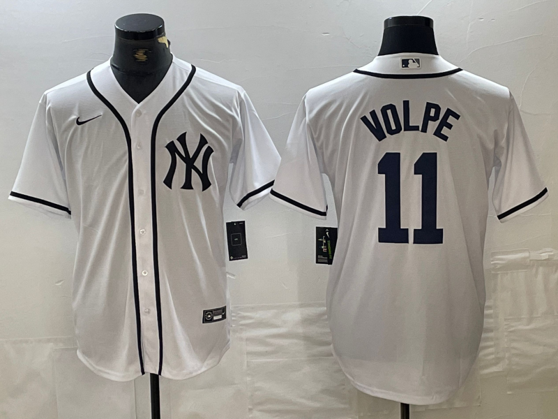 Men’s New York Yankees Anthony Volpe #11 White Limited Jersey