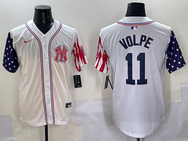 Men’s New York Yankees Anthony Volpe #11 White Team Jersey