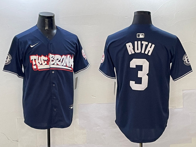 Men’s New York Yankees Babe Ruth Navy Limited Jersey