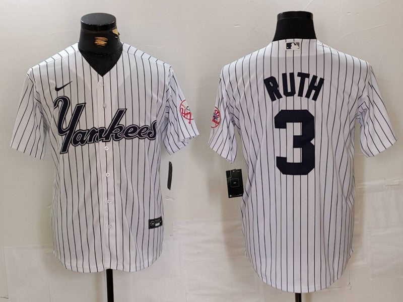 Men’s New York Yankees Babe Ruth White Jersey