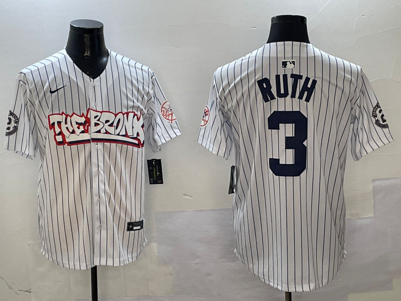 Men’s New York Yankees Babe Ruth White Limited Jersey