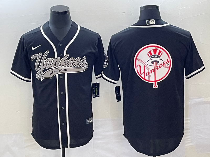 Men’s New York Yankees Black Team Jersey Joint Edition
