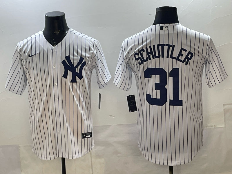 Men’s New York Yankees Carson Schuttler #31 White Jersey