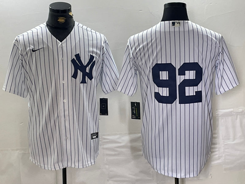 Men’s New York Yankees Chris Gittens #92 White Name Jersey