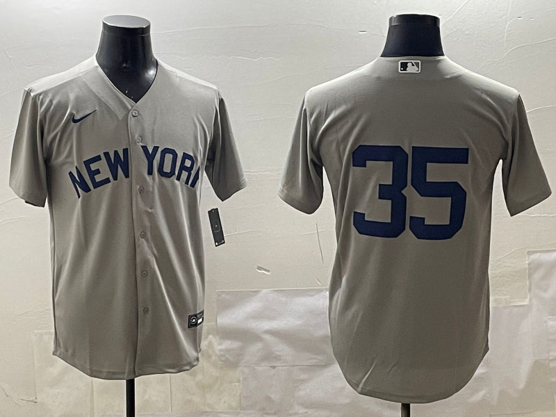 Men’s New York Yankees Cody Bellinger #35 Gray Jersey
