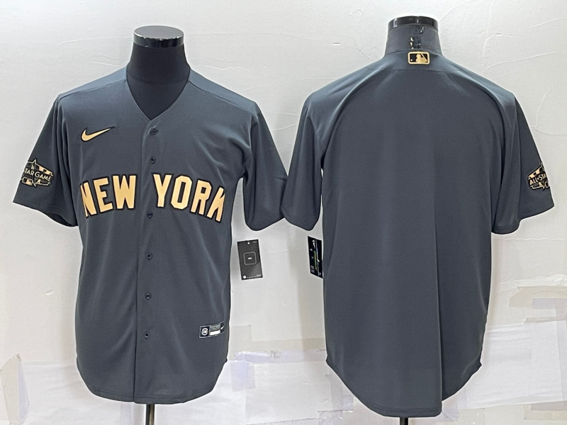 Men’s New York Yankees Dark Gray Blank Jersey