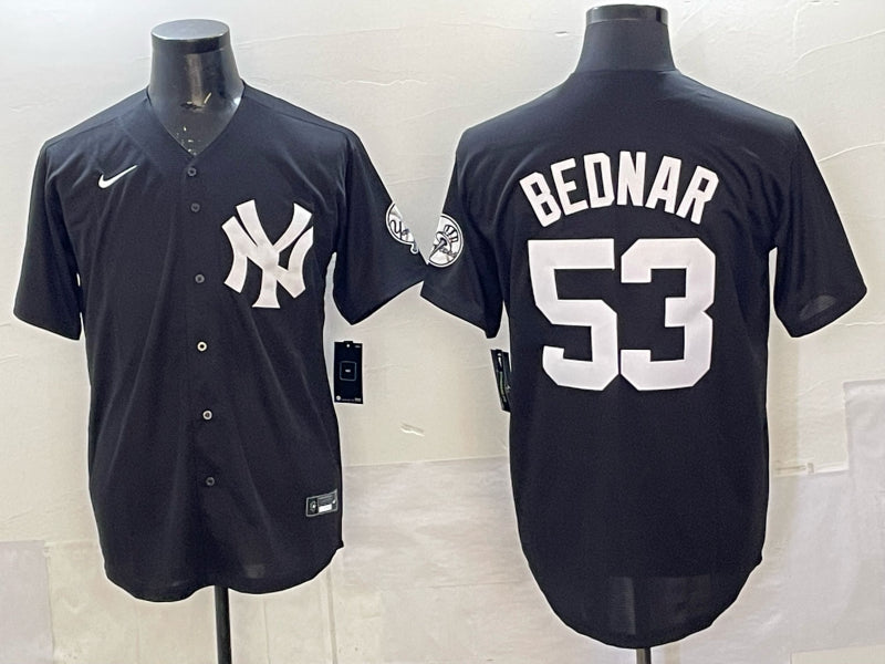 Men’s New York Yankees David Bednar #53 Black Jersey