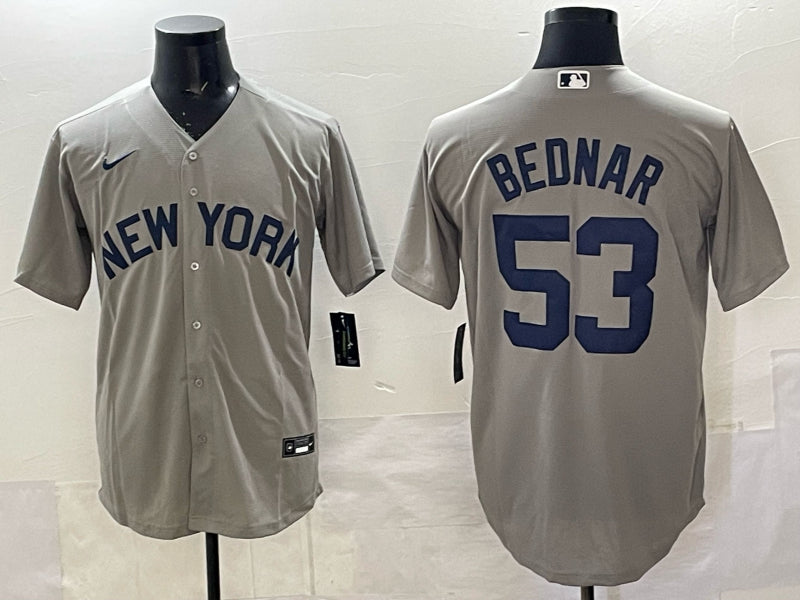 Men’s New York Yankees David Bednar #53 Grey Jersey