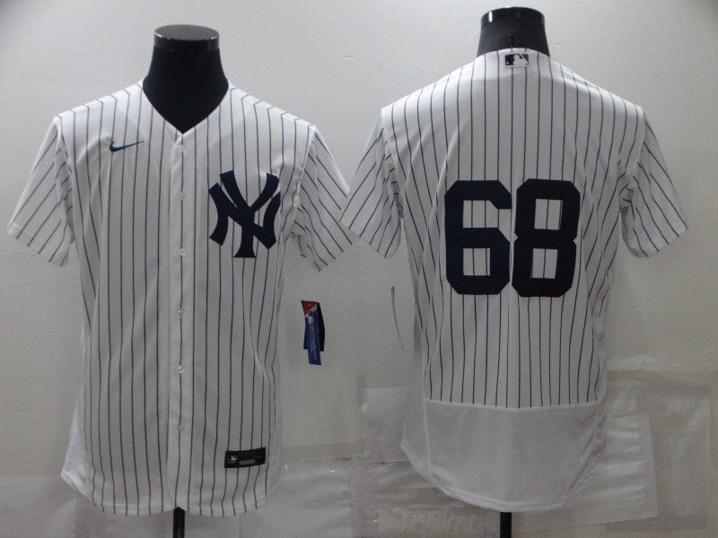 Men’s New York Yankees Dellin Betances #68 White Name Jersey