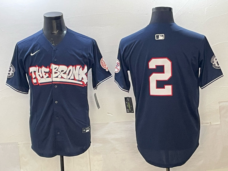 Men’s New York Yankees Derek Jeter #2 Navy Jersey