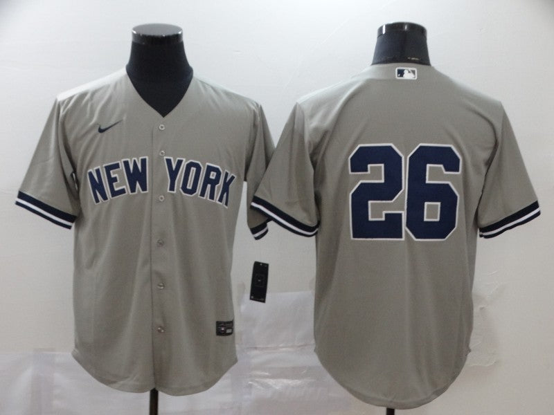 Men’s New York Yankees DJ LeMahieu #26 Gray Name Jersey