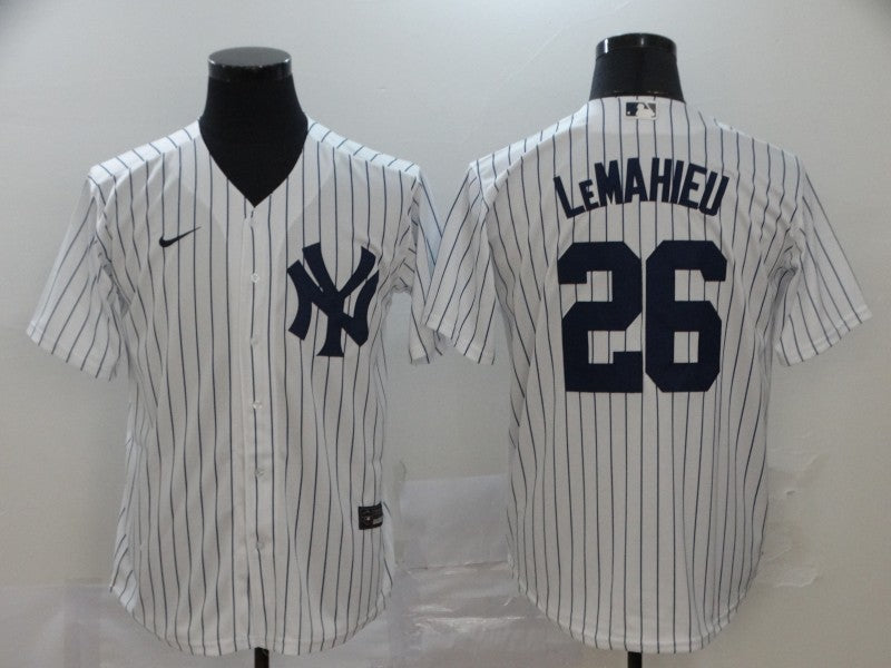 Men’s New York Yankees DJ LeMahieu #26 White Baseball Jersey