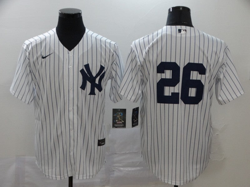 Men’s New York Yankees DJ LeMahieu #26 White Name Jersey