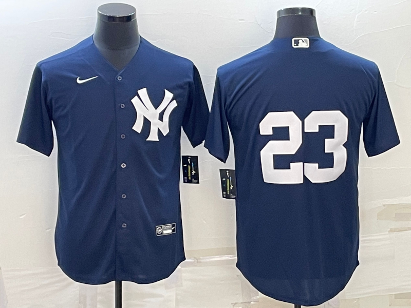 Men’s New York Yankees Don Mattingly #23 Navy Name Jersey