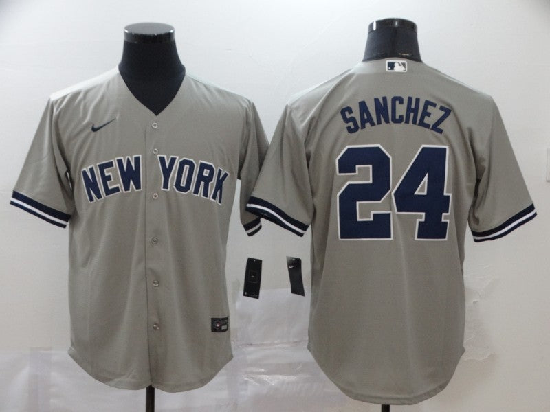 Men’s New York Yankees Gary Sanchez #24 Gray Baseball Jersey