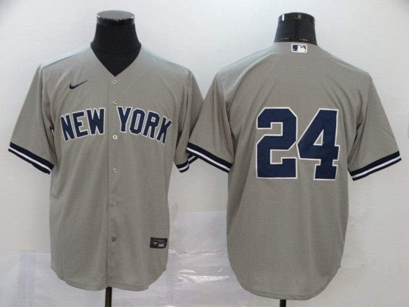 Men’s New York Yankees Gary Sanchez #24 Gray Name Jersey