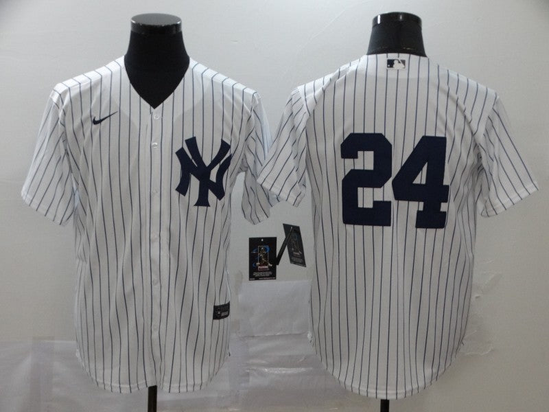 Men’s New York Yankees Gary Sanchez #24 White Name Jersey