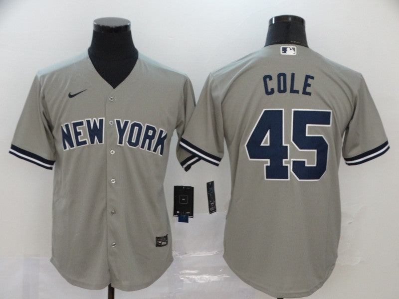 Men’s New York Yankees Gerrit Cole #45 Gray Baseball Jersey