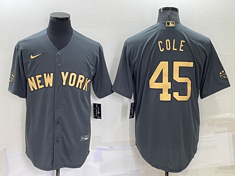 Men’s New York Yankees Gerrit Cole #45 Gray Jersey