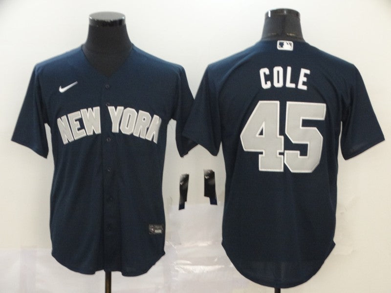 Men’s New York Yankees Gerrit Cole #45 Navy Baseball Jersey