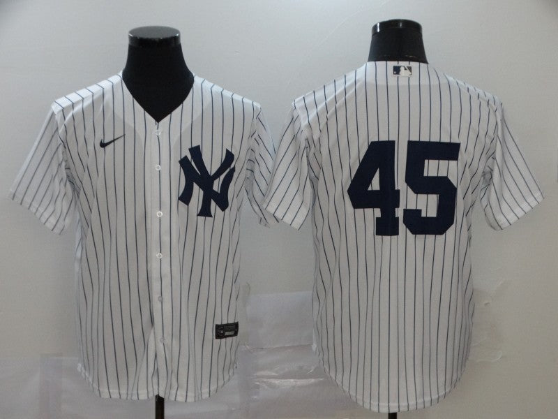 Men’s New York Yankees Gerrit Cole #45 White Name Jersey
