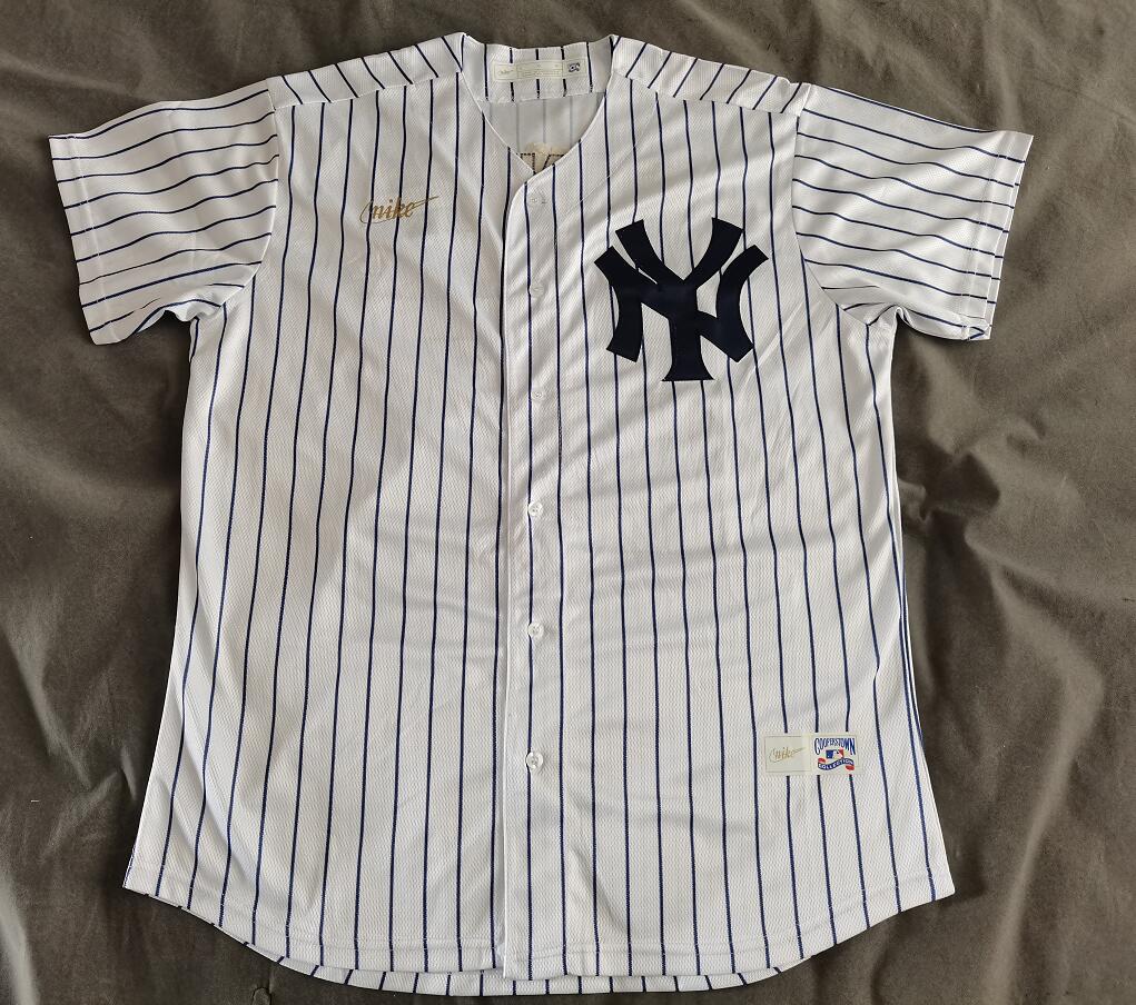 Men’s New York Yankees Giancarlo Stanton #27 White Alternate Jersey
