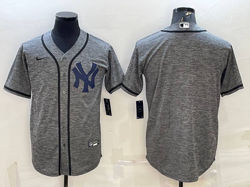 Men’s New York Yankees Gray Alternate Blank Jersey