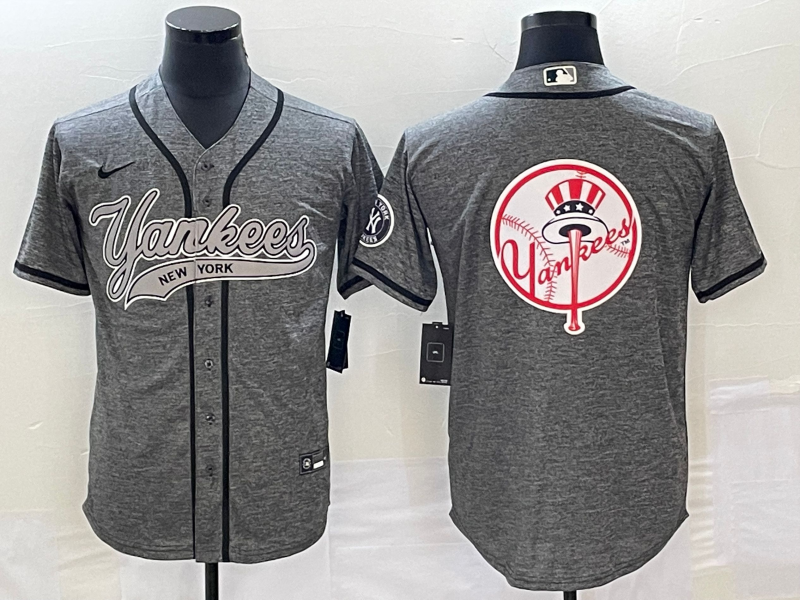 Men’s New York Yankees Gray Team Jersey Joint Edition