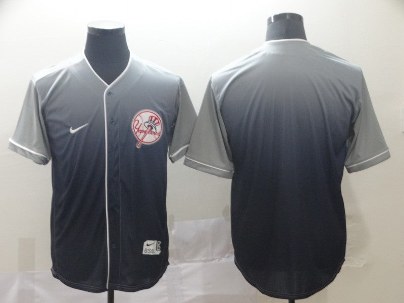 Men’s New York Yankees Grey Gradient Blank Jersey