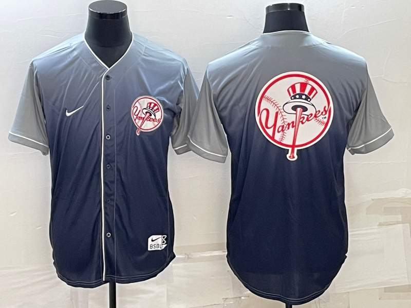 Men’s New York Yankees Grey Gradient Team Jersey
