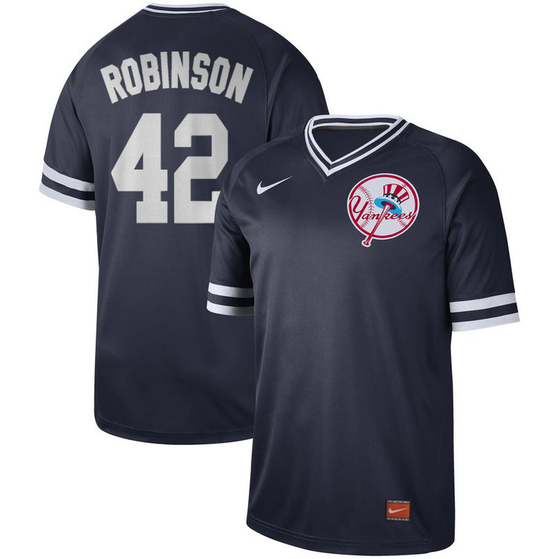 Men’s New York Yankees Jackie Robinson #42 Navy Baseball Jersey