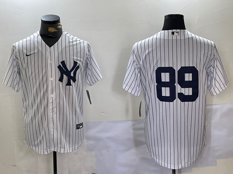 Men’s New York Yankees Jasson Dominguez #89 White Jersey