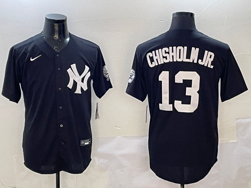 Men’s New York Yankees Jazz Chisholm Jr. #13 Black Jersey