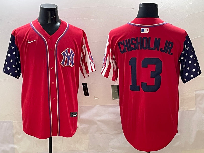 Men’s New York Yankees Jazz Chisholm Jr. #13 Red Limited Jersey