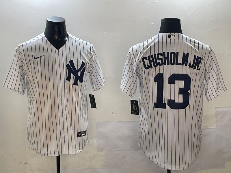 Men’s New York Yankees Jazz Chisholm Jr. #13 White Home Limited Jersey